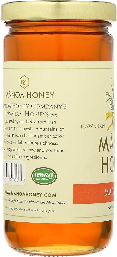 Manoa Honey Company Macadamia Nut Honey 12 Ounce