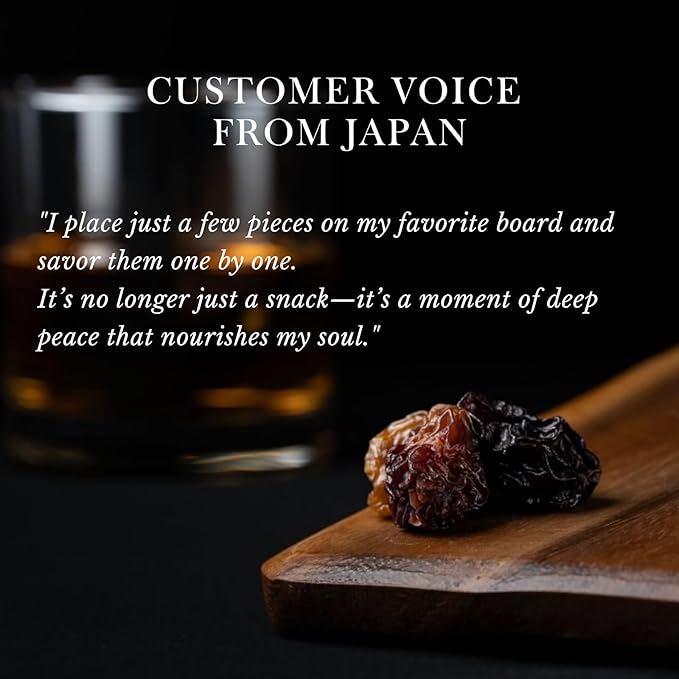 Premium Japanese Dried Giant Grapes (Kyoho) - Authentic Soft Texture &amp Intense Flavor - Exquisite Jumbo Raisins for Wine &amp Charcuterie Board - No Sugar Added Vegan (8.8oz)