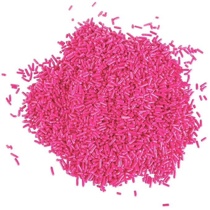 Pink Sprinkles - 1.6 Pounds - Spring Bulk Pink Jimmies - Baby Girl Shower Dessert Toppings - Princess Cake Decorating Ice Cream Cupcakes Cookies Cake Pops