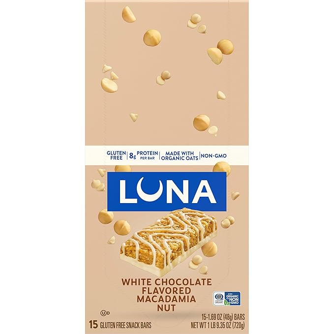 Clif Bar Luna White Chocolate Macadamia 15 Count 25.35 Ounce