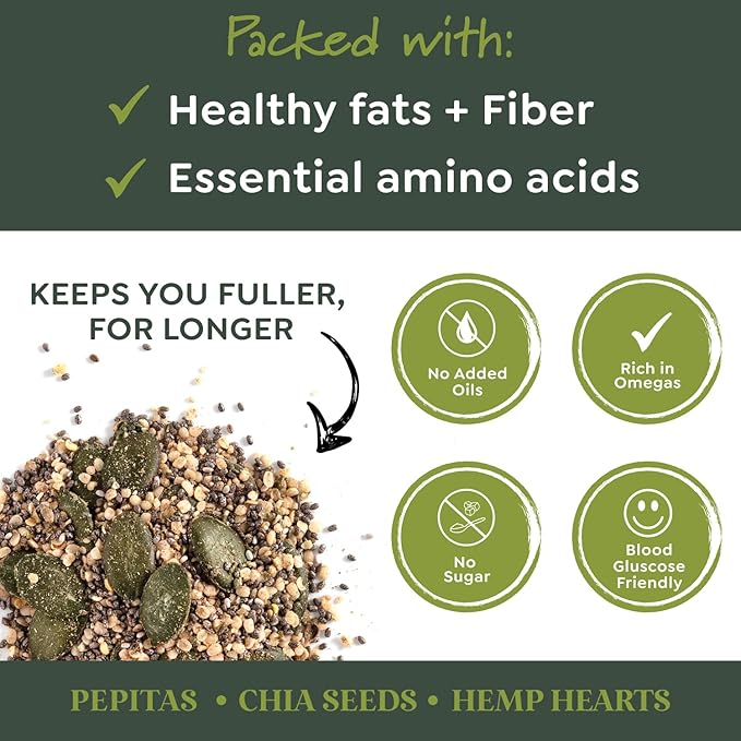 Witzi's No Oats Oatmeal Alternative Pumpkin Seed 2oz (Pack of 6) Made with Chia Seeds Cinnamon &amp Pumpkin Seeds Grain Free Gluten Free Vegan Keto