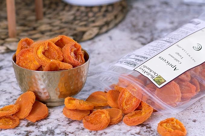 Bella Viva Orchards Dried California Tangy Apricots 1 lb of Dried Fruit