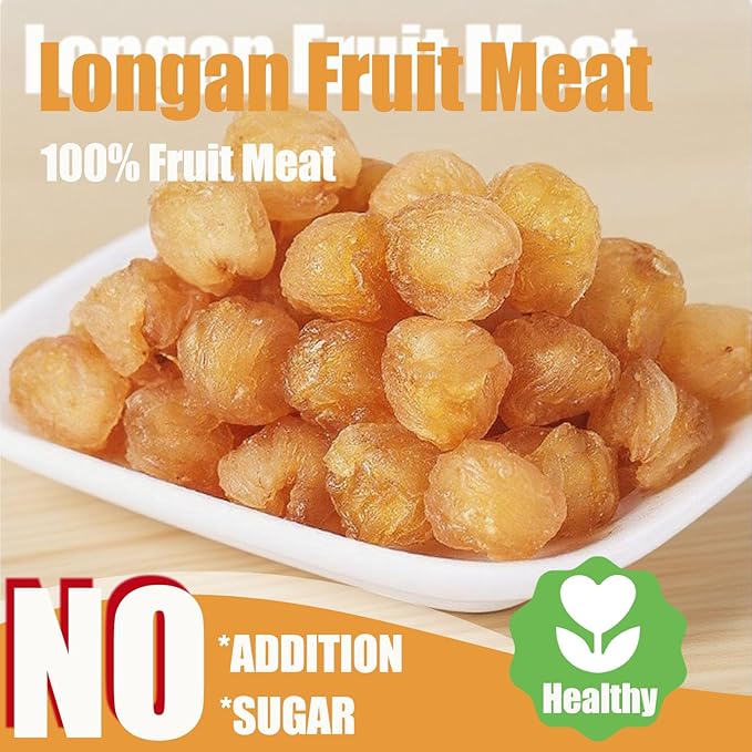 Premium Dried Longan Fruit 230g/8oz 100% Natural Longan Fruit Meat 桂圆肉 No Sugar Added &amp No Additive Healthy Snack Perfect for SnacksTeaporridgeDessert Cooking
