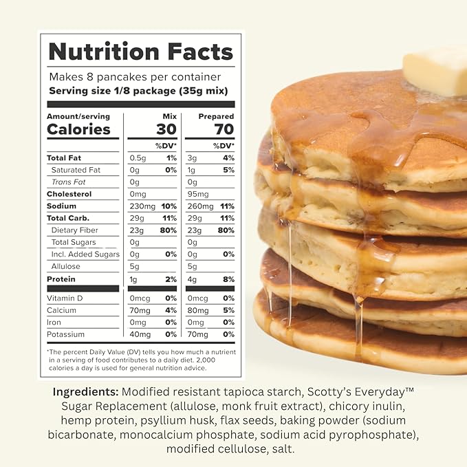 Keto Pancake &amp Waffle 1g Carb Mix 9.8oz and Allulose &amp Monk Fruit Zero Calorie Sugar Replacement 2lb Bundle