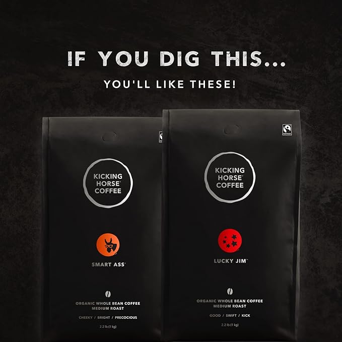 Kicking Horse Coffee Three Sisters Medium Roast Whole Bean 2.2 Pound - Certified Organic Fairtrade Kosher Coffee