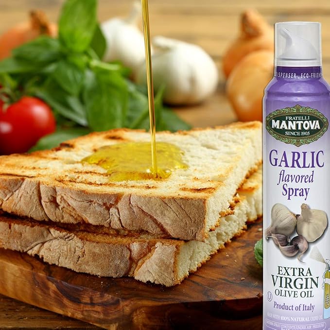 Generic Mantov.a Oil Spray Extra Virgin Olive Oil Garlic 8 oz (Pack Of 6)