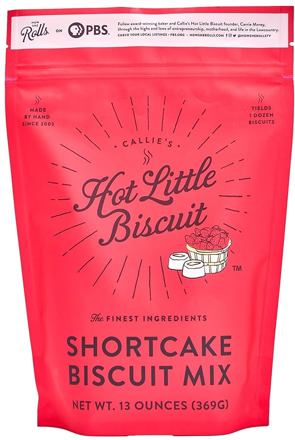 Callie’s Hot Little Biscuit Shortcake Biscuit Mix Sweet Southern Recipe Made with White Lily Flour &amp Real Dairy No Preservatives Makes One Dozen Shortcake Biscuits per Bag 13 oz (Pack of 3)