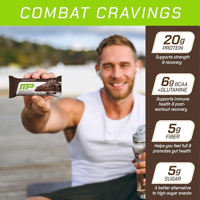 Muscle Pharm Combat Protein 2lb Vanilla and Combat Chocolate Cake Sport Bars