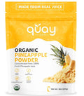 Quay Naturals Organic Pineapple Powder 8oz USDA Organic Freeze-Dried Pineapple Fruit Powder No Additives Gluten-Free