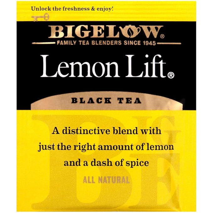 Bigelow Lemon Lift Black Tea Bags 28-Count Boxes (Pack of 6) Lemon Flavored Black Tea Naturally &amp Artificially Flavored