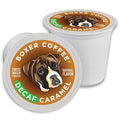 Boxer Coffee Swiss Water Process Decaf Caramel Naturally Flavored Pods compatible with Keurig K-Cup decaffeinated 48 count
