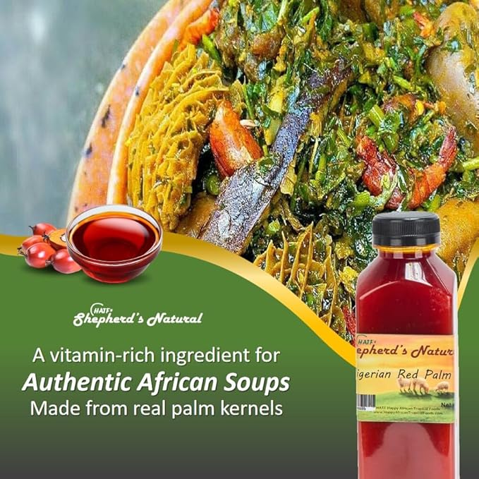 HATF's Shepherd's Natural Red Palm Oil 2 Liters / 67.628 fl. oz (4 bottles x 500 ml) - All natural (nothing added) Virgin and Nutrient-Dense for Healthy Cooking Skincare &amp Hair Care Routines.