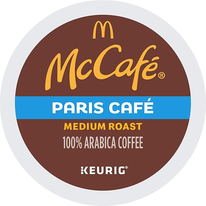 McCafe Paris Café Single Serve Coffee Keurig K-Cup Pods Medium Roast Coffee 60 Count (6 Packs of 10)