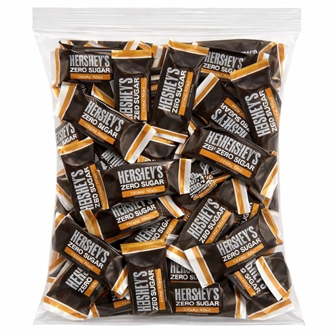 Zero Sugar Caramel Filled Chocolate 16 Ounces of Sugar-Free Chocolate Candy for Low Carb Diets