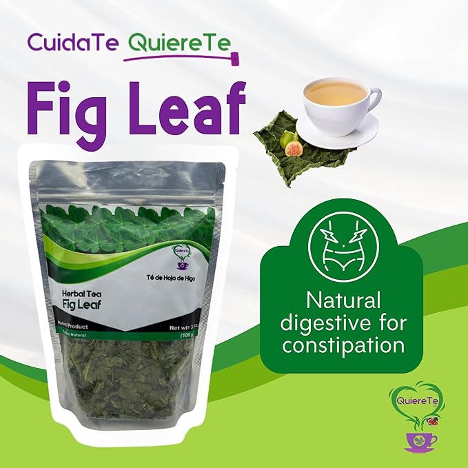 Fig Leaf Tea Hoja de Higo Quiere Te 3.5 oz (100 grams) 2 Pack Up to 132 Cups Crushed Fig Leaf Tea Loose Leaves 100% Natural Resealable Bag Product From Mexico Herbal Tea Fig Infusion Comb