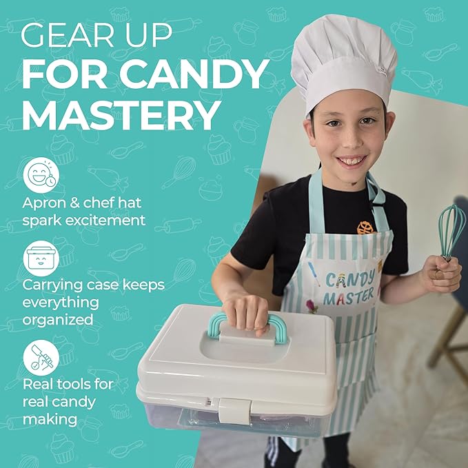 Tovla Jr Ultimate Real Candy Science Lab for Kids | Hands on STEM Experiment Kit with Real Candy Making Tools and Step by Step Visual Guides | Ages 6 to 12 | Gummies Chocolates and More
