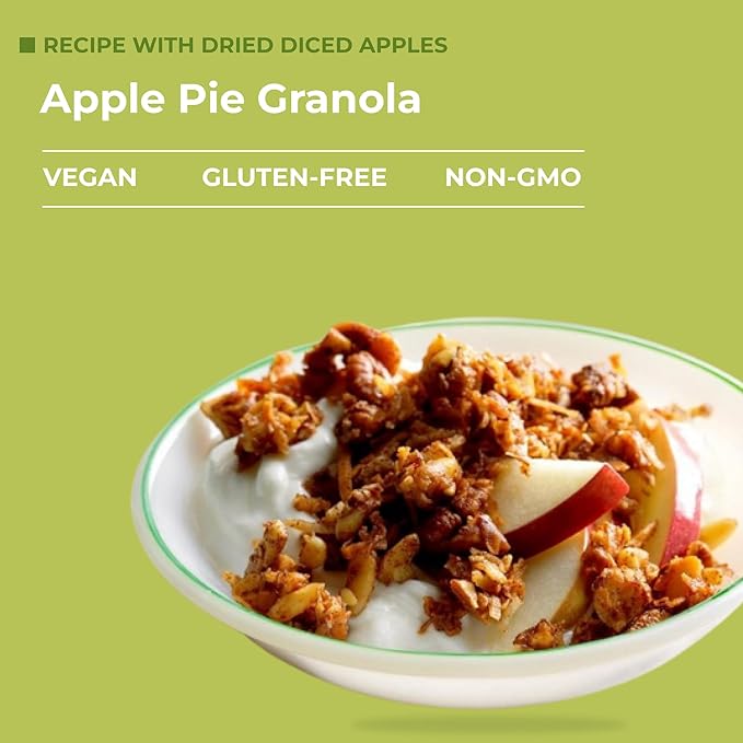 Amrita Dried Apples Diced (1lb) + Zante Black Dried Currants (1lb) + Dry Cranberries | Naturally Sweet Gluten-Free Vegan Dried Fruit Mix | Non-GMO Peanut-Free Soy-Free Snack