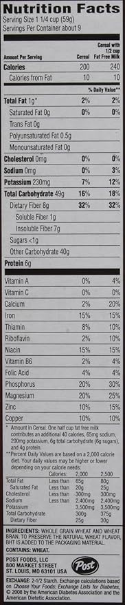 Post Shredded Wheat 'n Bran - 18 oz - 2 pk