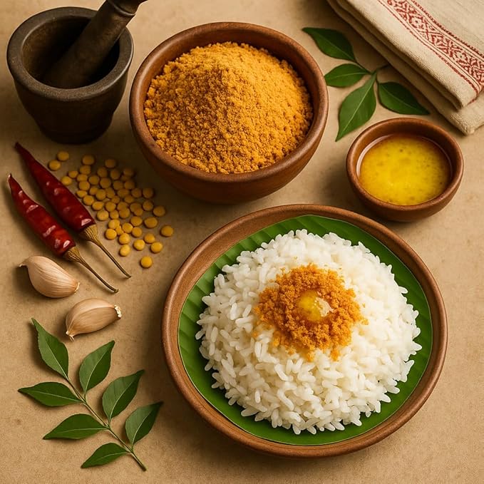 Delight Foods Mylapore Iyer's Paruppu Podi 350g - Gun Powder | Mixed Spices | Tamil Nadu Special | NO PRESERVATIVES