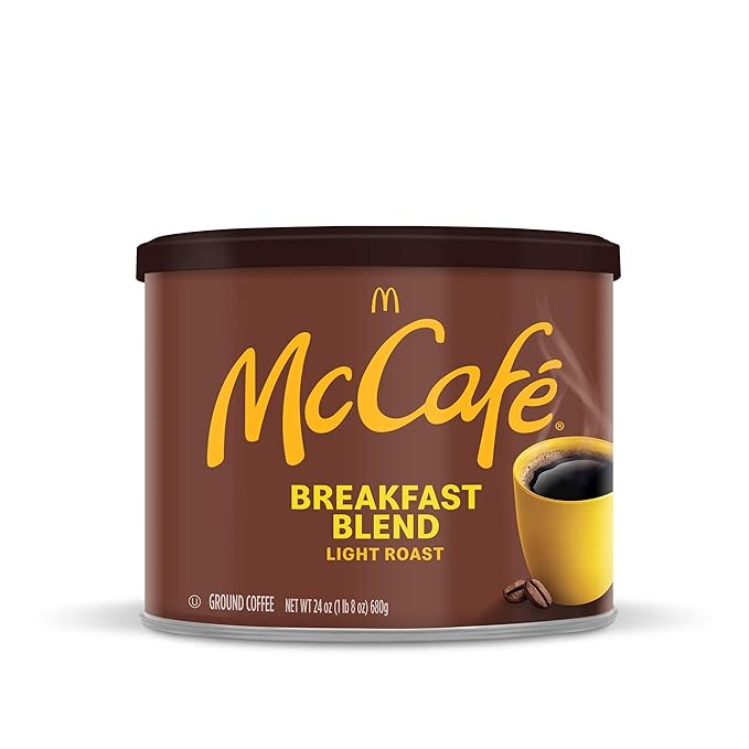 McCafe Breakfast Blend Light Roast Ground Coffee 24 oz Canister