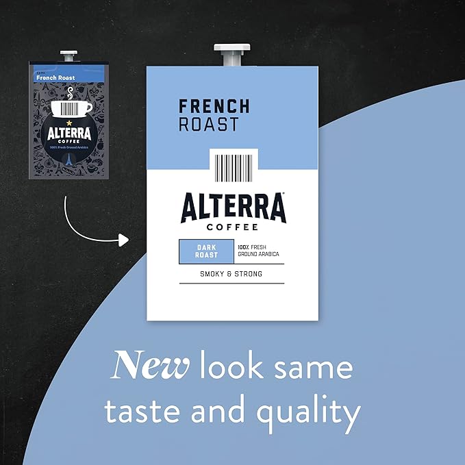 ALTERRA Coffee French Roast Single Serve Freshpacks for MARS DRINKS FLAVIA Brewer 20 Packets