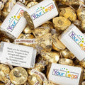 Personalized Candy Promotional Products Add Your Logo or Photo Party Favors 41 Custom Chocolate Miniatures and Approx. 90 Bulk Kisses (Approx. 131 Pcs)