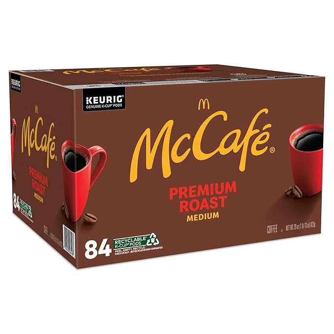 McCafe Premium Roast Coffee Single Serve Keurig K-Cup Pods Medium Roast 84 Count