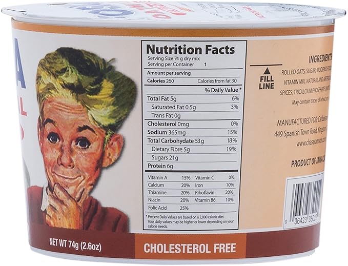 Foska Oatmeal Instant Porridge Almond 2.6 Ounce (Pack of 12)