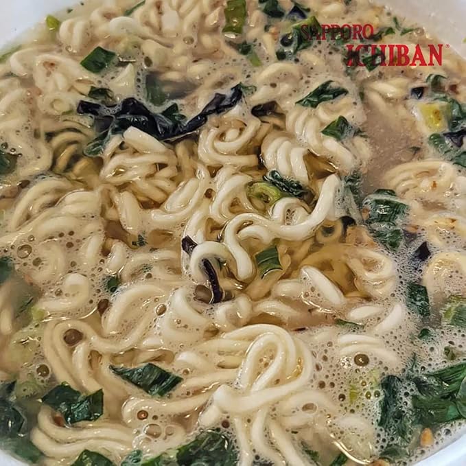 [SAPPORO ICHIBAN] Tonkotsu Ramen Bowl (Donburi) Noodles No. 1 Tasting Japanese Instant Cup Noodles (2.94 oz x 12 Bowls) (Tonkotsu)
