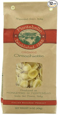 Montebello Orecchiette Pasta Kosher USDA Certified Organic Non-GMO 16 Ounce (Pack of 12)