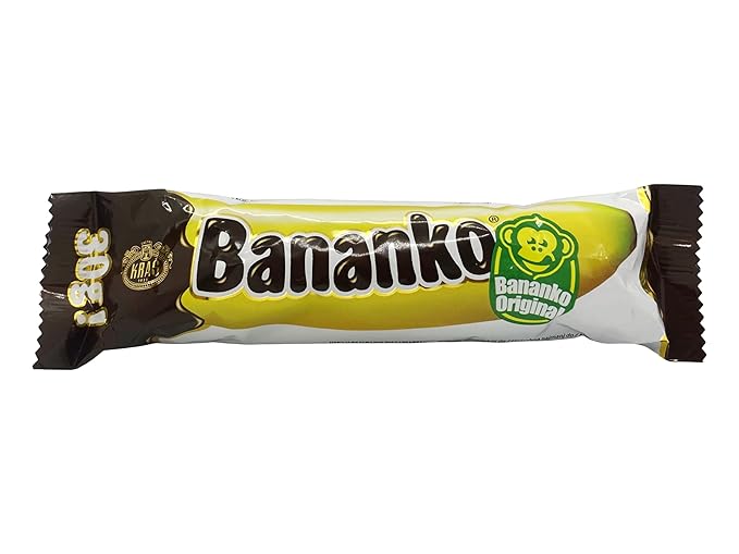 Kraš Bananko 120g - Irresistibly Delicious Mini Chocolate Covered Foam Bananas - Treat Yourself to Every Bite of Sweet Bliss! Pack of 5 (30G 72 Pack)