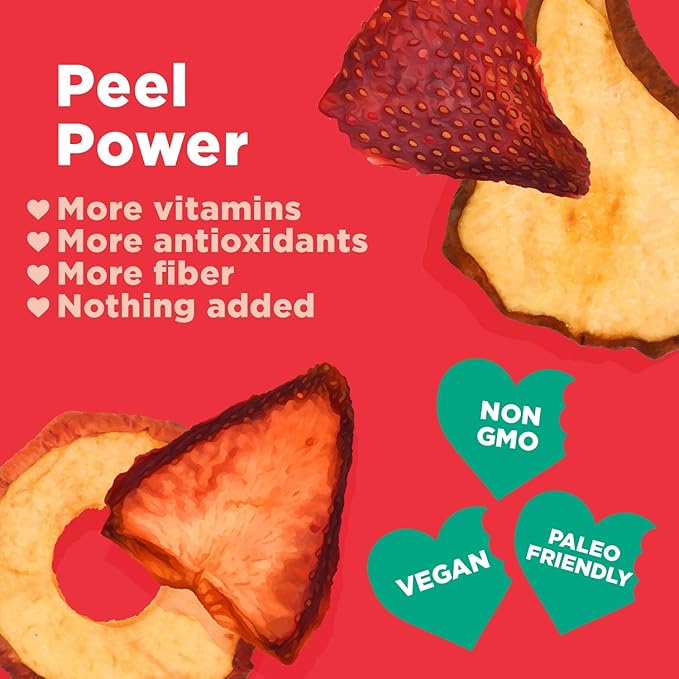 RIND Snacks | Straw-Peary | Strawberry Apple &amp Pear | Dried Fruit Superfood | Chewy Snack | No Sugar Added | All Natural | High in Fiber | Gluten Free | Vegan | Paleo | Fruit Snacks | 3 oz | 3 P