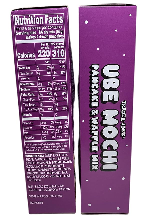 Trader Joe's Ube Mochi Pancake &amp Waffle Mix (Pack of 3)