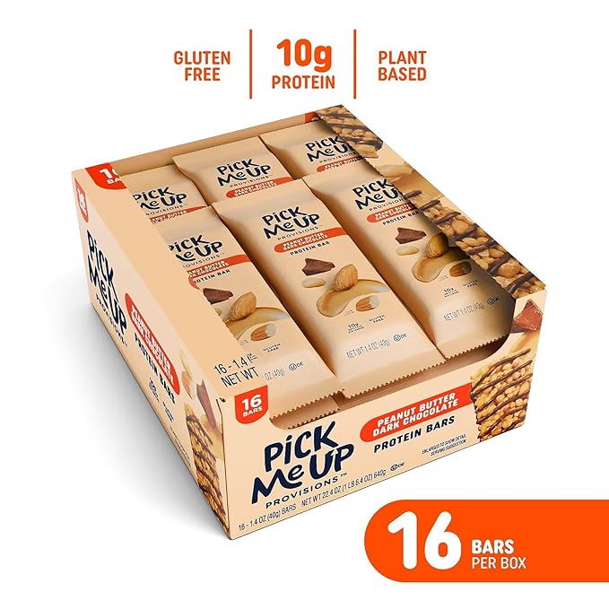 Pick Me Up Provisions™ Gluten Free Peanut Butter Dark Chocolate Protein Bar 1.4 oz. 16 Bars/Box