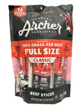 100% Grass-Fed Beef Sticks CLASSIC Full Size 1oz (16Pack)(Total 16oz) (Pack of 1)