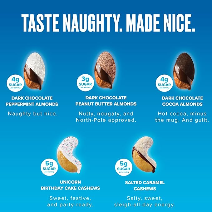 SkinnyDipped Cups &amp Bites | Low Sugar Low Carb Keto Friendly &amp Gluten Free | Holiday Gift Box – Assorted Chocolate &amp Nut Variety Pack
