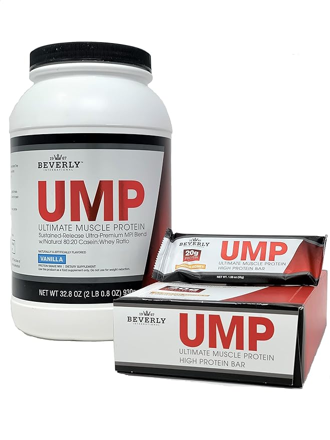 Beverly International UMP High Protein Bars - Almond Honey 20g of Protein 8g Fiber. All Natural Gourmet Ingredients. Soy Free Bar 12 Pack
