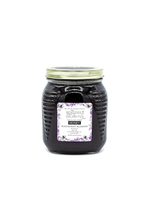 Beekeepers Daughter Raw Buckwheat Blossom Honey by the Beekeeper's Daughter - 2.5 lb Jar (2.5 pound)…
