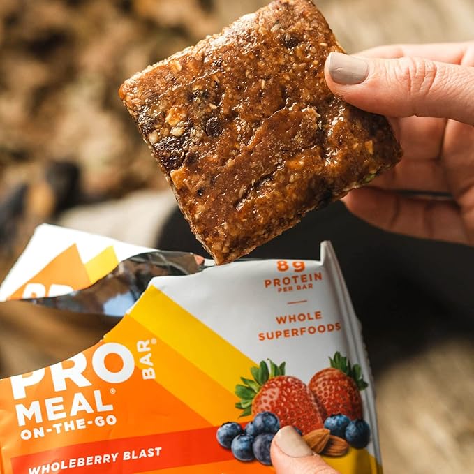 PROBAR - MEAL Bar Wholeberry Blast Non-GMO Gluten-Free Healthy Plant-Based Whole-Food Ingredients Natural Energy (12 Count)