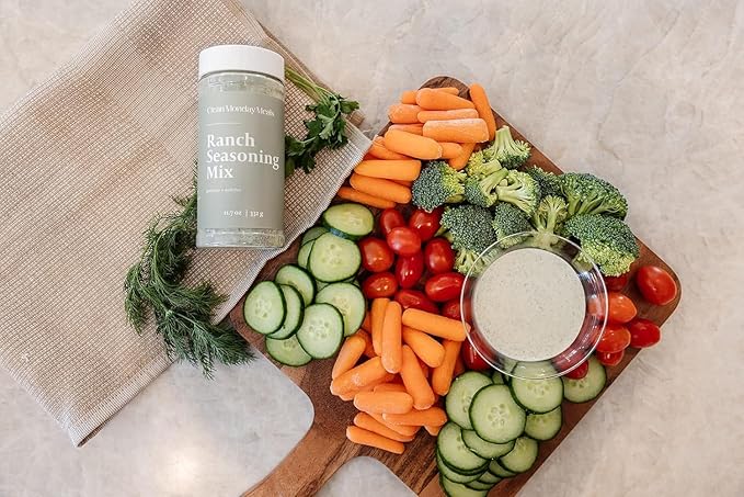 Clean Monday Meals Ranch Seasoning Mix | Gluten Free Dairy Free No Artificial Additives | All-Purpose Ranch Powder for Dips Dressings Veggies &amp Meal Prep | 2-Pack 11 oz