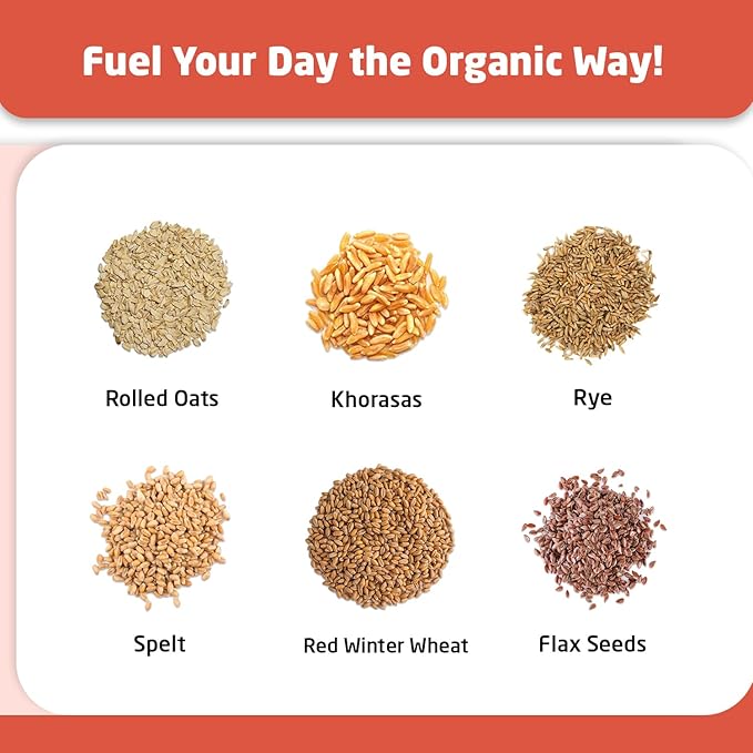 Farm to Table Foods Organic Ancient Grain Whole Grain &amp Oatmeal - High Fiber &amp Protein All Natural - 20 lb. Bag