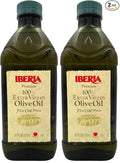 Iberia First Cold Pressed Extra Virgin Olive Oil 1.5 Liters (Pack of 2)