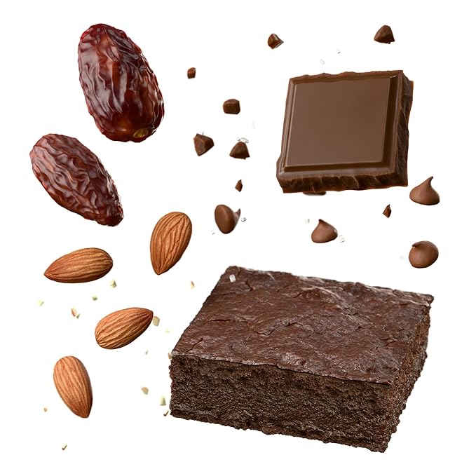 Bearded Brothers Organic Vegan Energy Bars - Gluten &amp Soy Free Paleo Whole 30 | Non GMO Low Glycemic High Protein Fiber (10 Pack Chocolate Fudge)