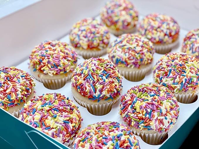A Great Surprise Dye Free Rainbow Sprinkles - 1.5 Pounds - All Natural - Vegan Sprinkles for Baking Ice Cream Cookies Cupcakes
