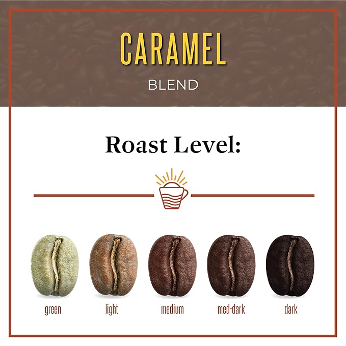 San Diego Coffee Caramel Medium Roast Ground Coffee 16-Ounce Bag Café molido tostado