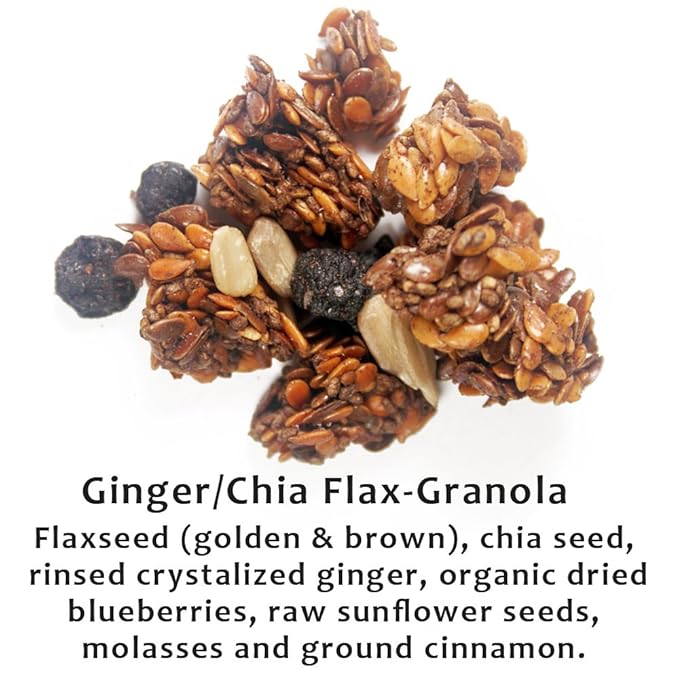 Flax Granola - Variety Pack: Fruit &amp Berry Pumpkin Spice Ginger Chia and Apple Cinnamon - The Plan Friendly Gluten Free - 12 oz 4 pack