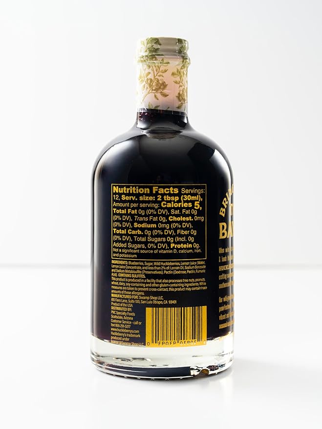Huckleberry Syrup - Premium Breakfast made with real wild huckleberries &amp blueberries - Perfect Holiday Gift for Foodies Chefs &amp Breakfast Lovers