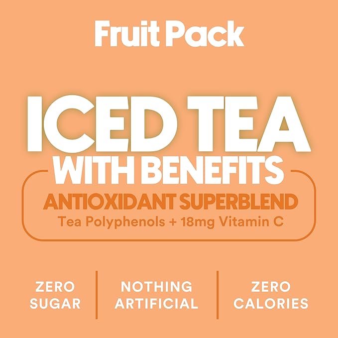 Ryl Iced Tea Variety Fruit Pack Peach Tea and Lemon Tea 12.0 Fl Oz (8-Pack)