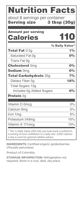 Navitas Organics Goldenberries Original 8 oz. Bags (Pack of 2)