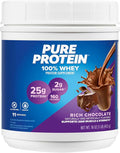 Pure Protein Powder Whey High Protein Low Sugar Gluten Free Rich Chocolate 1 lb